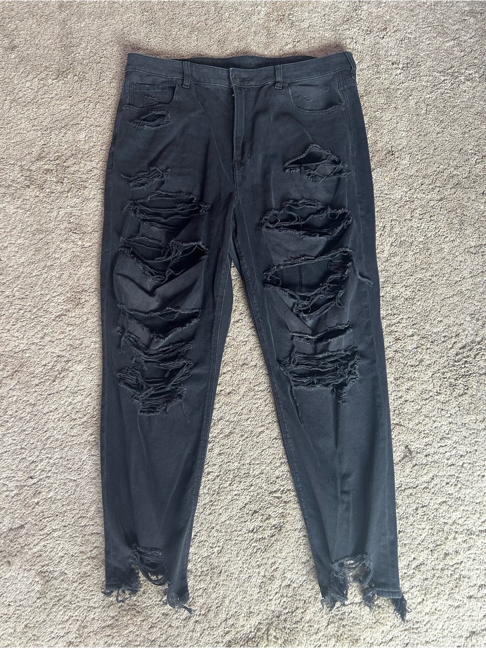 American Eagle Outfitters Black Jeans with Label Detail